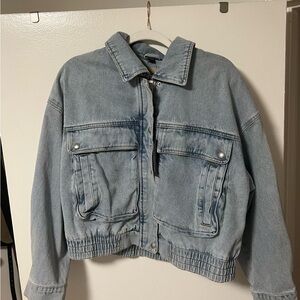 Blank NYC Bomber Denim Jacket